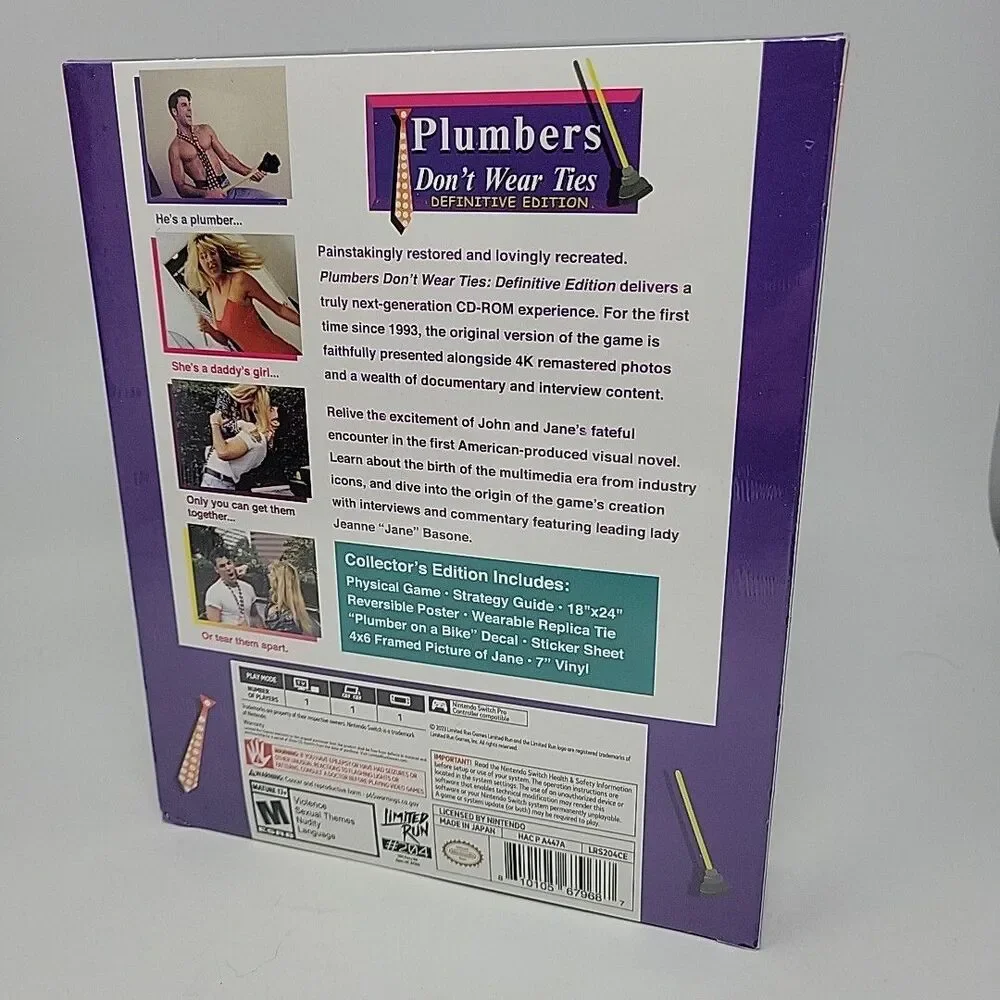 Plumbers Dont Wear Ties Switch Collector's Edition Limited Run #204 Big Box